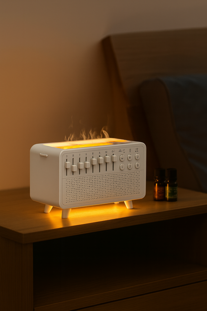Bluetooth White Noise Machine with Aroma Diffuser, Humidifier & Night Light