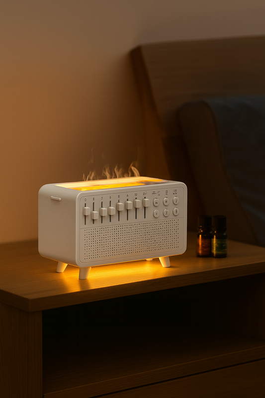 Bluetooth White Noise Machine with Aroma Diffuser, Humidifier & Night Light