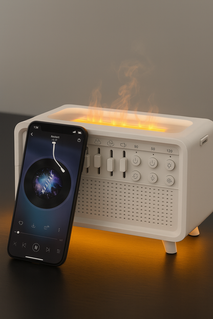 Bluetooth White Noise Machine with Aroma Diffuser, Humidifier & Night Light