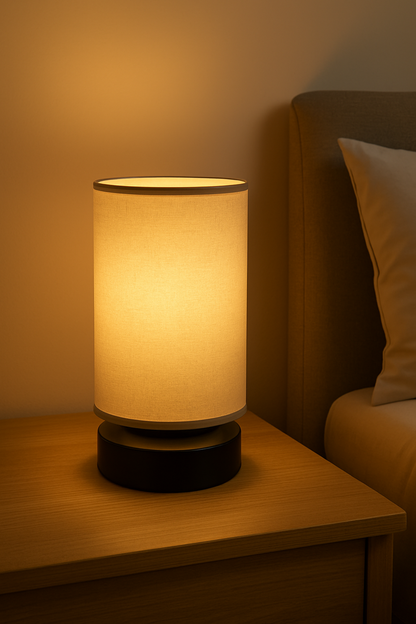 Modern Minimalist Fabric Warm Light Desk Lamp