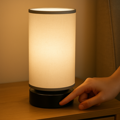 Modern Minimalist Fabric Warm Light Desk Lamp