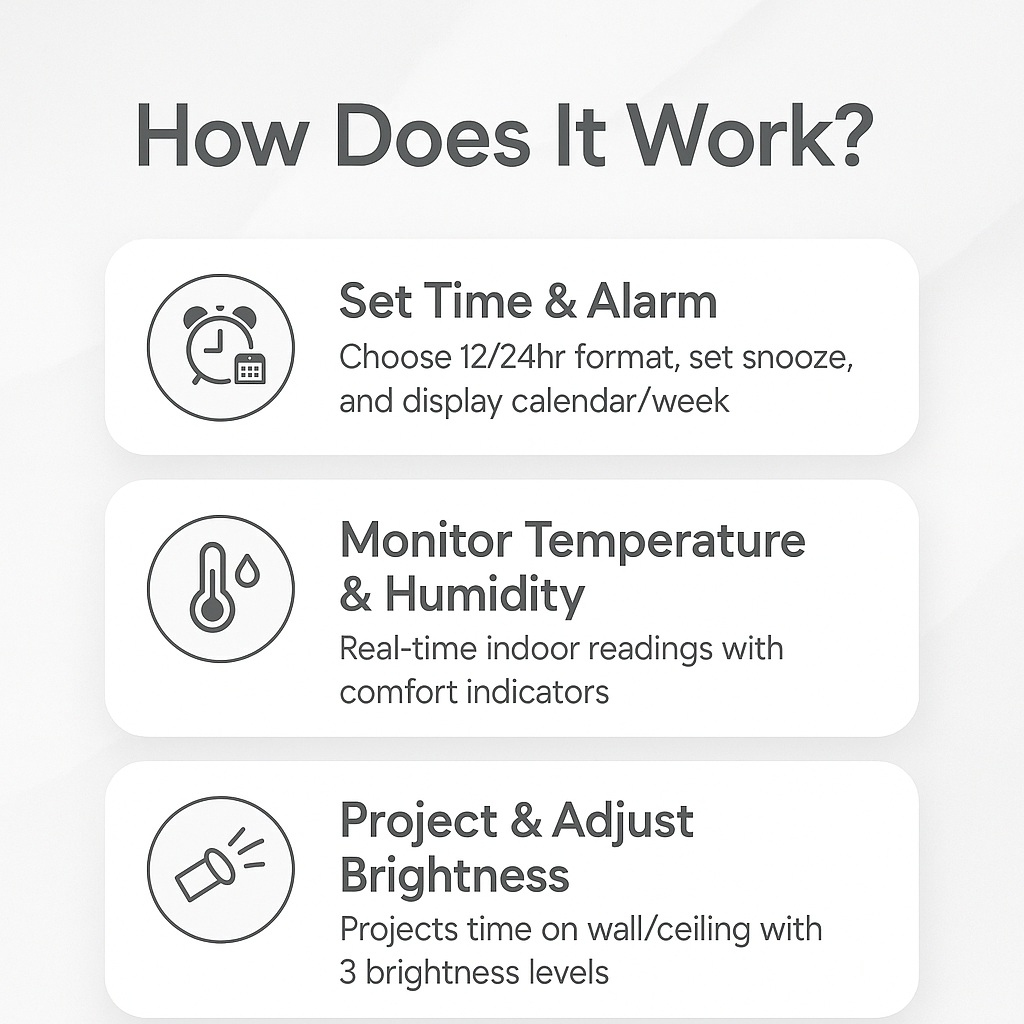 Color LCD Digital Projection Alarm Clock