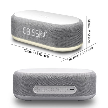 4-in-1 Wireless Charging Digital Alarm Clock with LED Display